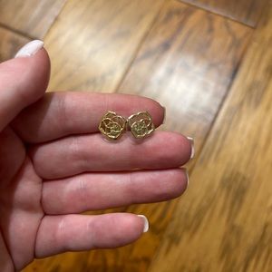 Kendra Scott White Gold Studs